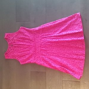 Sleeveless Pink Lace Dress Studio One Women's Size 12